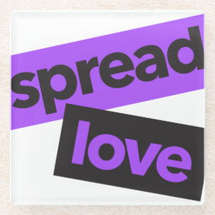 Modern, stedelijk, trillend, trendy graphic Spread Glazen Onderzetter