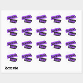 Modern, stedelijk, trillend, trendy graphic Spread Ronde Sticker (Vel)