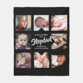 Modern Stepdad Fathers Day | Fotocollage Fleece Deken (Voorkant)