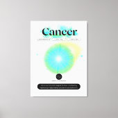 Modern sterrenbeeld kanker Quote Water Element Canvas Afdruk (Voorkant)
