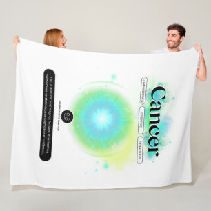 Modern sterrenbeeld kanker Quote Water Element Fleece Deken