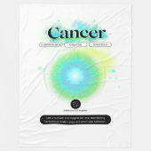 Modern sterrenbeeld kanker Quote Water Element Fleece Deken (Voorkant)