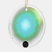 Modern sterrenbeeld kanker Quote Water Element Keramisch Ornament (Links)