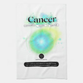 Modern sterrenbeeld kanker Quote Water Element Theedoek (Verticaal)