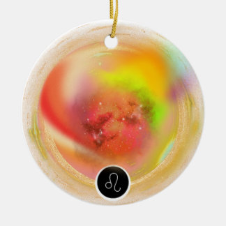 Modern sterrenbeeld Leo Quote | elementenvuur Keramisch Ornament