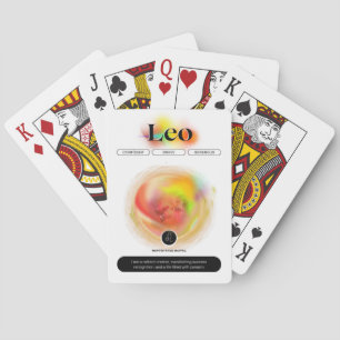 Modern sterrenbeeld Leo Quote elementenvuur Pokerkaarten