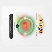 Modern sterrenbeeld Maagd Quote Aarde Element Fleece Deken (Voorkant (Horizontaal))