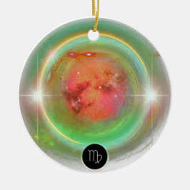 Modern sterrenbeeld Maagd Quote Aarde Element Keramisch Ornament