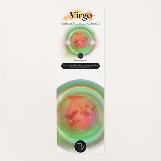 Modern sterrenbeeld Maagd Quote Aarde Element Yogamat (Voorkant)