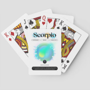 Modern sterrenbeeld Schorpioen Quote Water Element Pokerkaarten