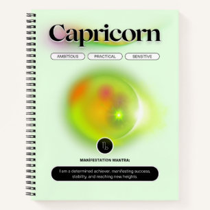 Modern sterrenbeeld Steenbok Quote Earth Element Notitieboek