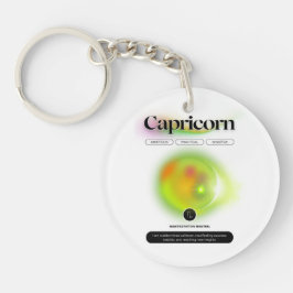 Modern sterrenbeeld Steenbok Quote Earth Element Sleutelhanger