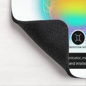 Modern sterrenbeeld Tweelingen Quote Air Element Muismat (Hoek)