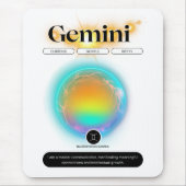 Modern sterrenbeeld Tweelingen Quote Air Element Muismat (Voorkant)