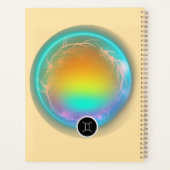 Modern sterrenbeeld Tweelingen Quote Air Element Planner (Achterkant)