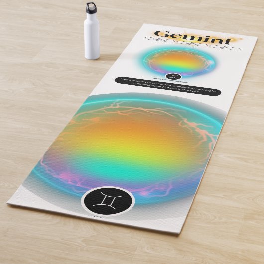 Modern sterrenbeeld Tweelingen Quote Air Element Yogamat (In situ)
