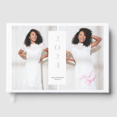 Modern stijlvol | 3 Foto Monogram Afstuderen Gastenboek (Voorkant)