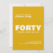 Modern stijlvol | 40e verjaardag foto kaart (Voorkant)