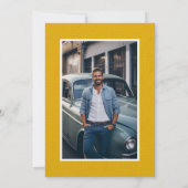 Modern stijlvol | 40e verjaardag foto kaart (Achterkant)