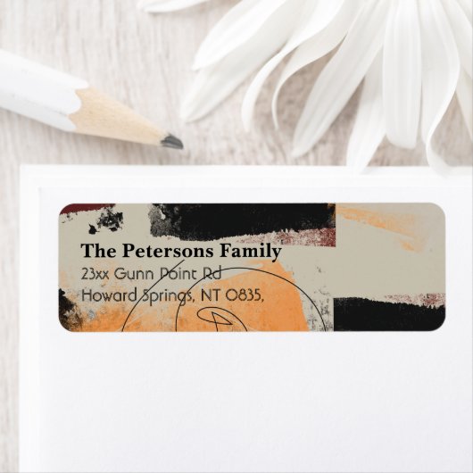 Modern stijlvol Abstract retouradres Etiket (Insitu)