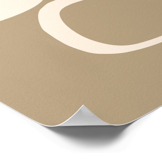 Modern stijlvol beige crème Abstract patroon Poster (Hoek)