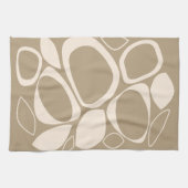 Modern stijlvol beige crème Abstract patroon Theedoek (Horizontaal)
