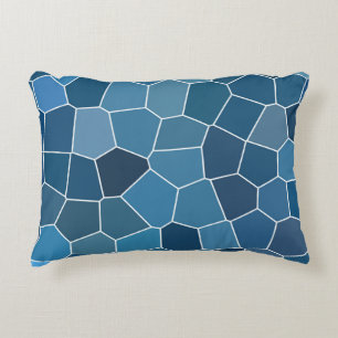 Modern stijlvol blauw patroon decoratief kussen