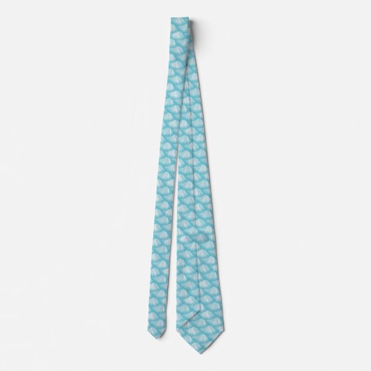 Modern stijlvol blauw Shell Pattern Stropdas (Achterkant)