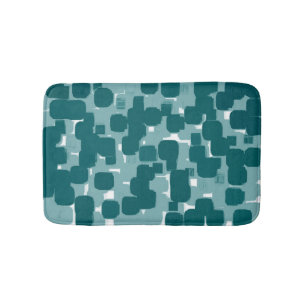 Modern stijlvol Blauwgroen Abstract patroon Badmat