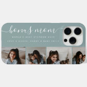Modern Stijlvol Blauwgroen Fotobonus Moeder Moeder Case-Mate iPhone Case (Achterkant (horizontaal))