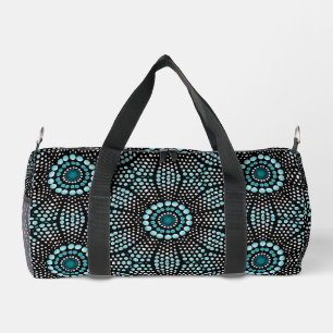 Modern Stijlvol Blauwgroen op Black Popular Dot Ar Plunjezak