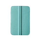 Modern stijlvol Blauwgroen striped patroon Badmat (Voorkant Verticaal)