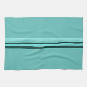 Modern stijlvol Blauwgroen striped patroon Theedoek