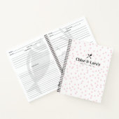 Modern stijlvol blush polka dot blanco recept boek (Binnen)