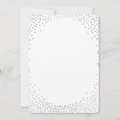 MODERN STIJLVOL BRUILOFT mini zilveren confetti zw Kaart (Achterkant)