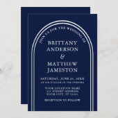 Modern Stijlvol bruin huwelijk Kaart (Voorkant / Achterkant)