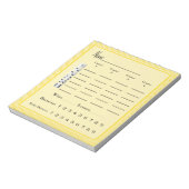 Modern stijlvol Bunco Score Pad Notitieblok (Gedraaid)