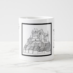 Modern stijlvol Castle Black and White Extra Grote Beker