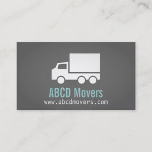 Modern, stijlvol, chic, Mover Company, white Truck Visitekaartje