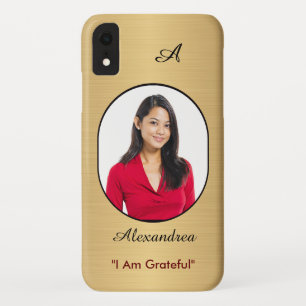 Modern stijlvol, elegant Gold Black Personaliseren iPhone XR Hoesje