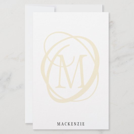 Modern stijlvol elegant monogram briefpapier (Voorkant)