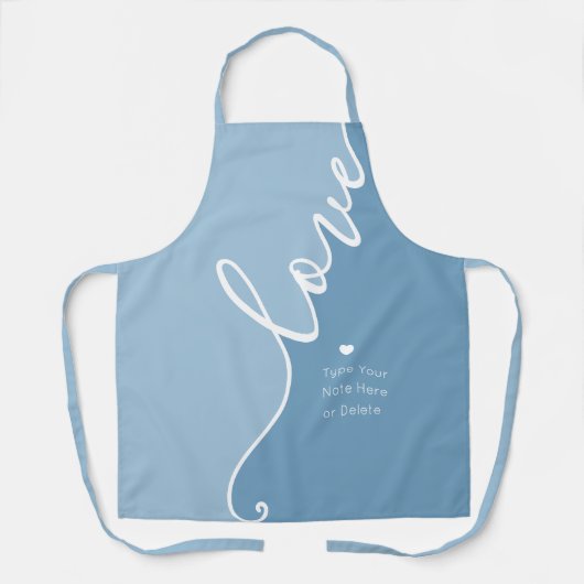 Modern stijlvol Elegant Script Moederdag Blue Schort (Voorkant)