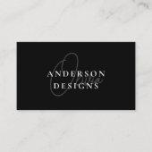 Modern stijlvol elegant script QR-code sociale med Visitekaartje (Voorkant)