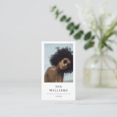 Modern stijlvol foto Visitekaartje (Staand voorkant)