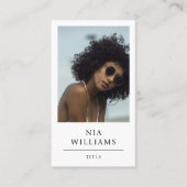 Modern stijlvol foto Visitekaartje (Voorkant)