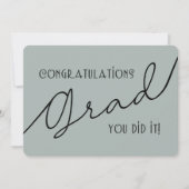 Modern stijlvol gefeliciteerd Afstudeerder grijs e (Voorkant)