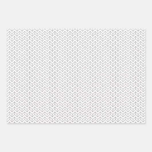 Modern stijlvol Geometric Line Pattern Inpakpapier Vel (Voorkant)