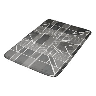 Modern stijlvol grijs geometrisch patroon badmat