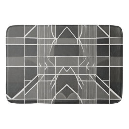 Modern stijlvol grijs geometrisch patroon badmat
