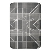 Modern stijlvol grijs geometrisch patroon badmat (Voorkant Verticaal)